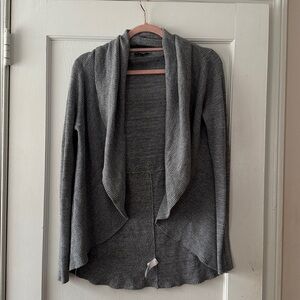 Express Women's Gray Long Sleeve Cardigan Size M 100% Cotton